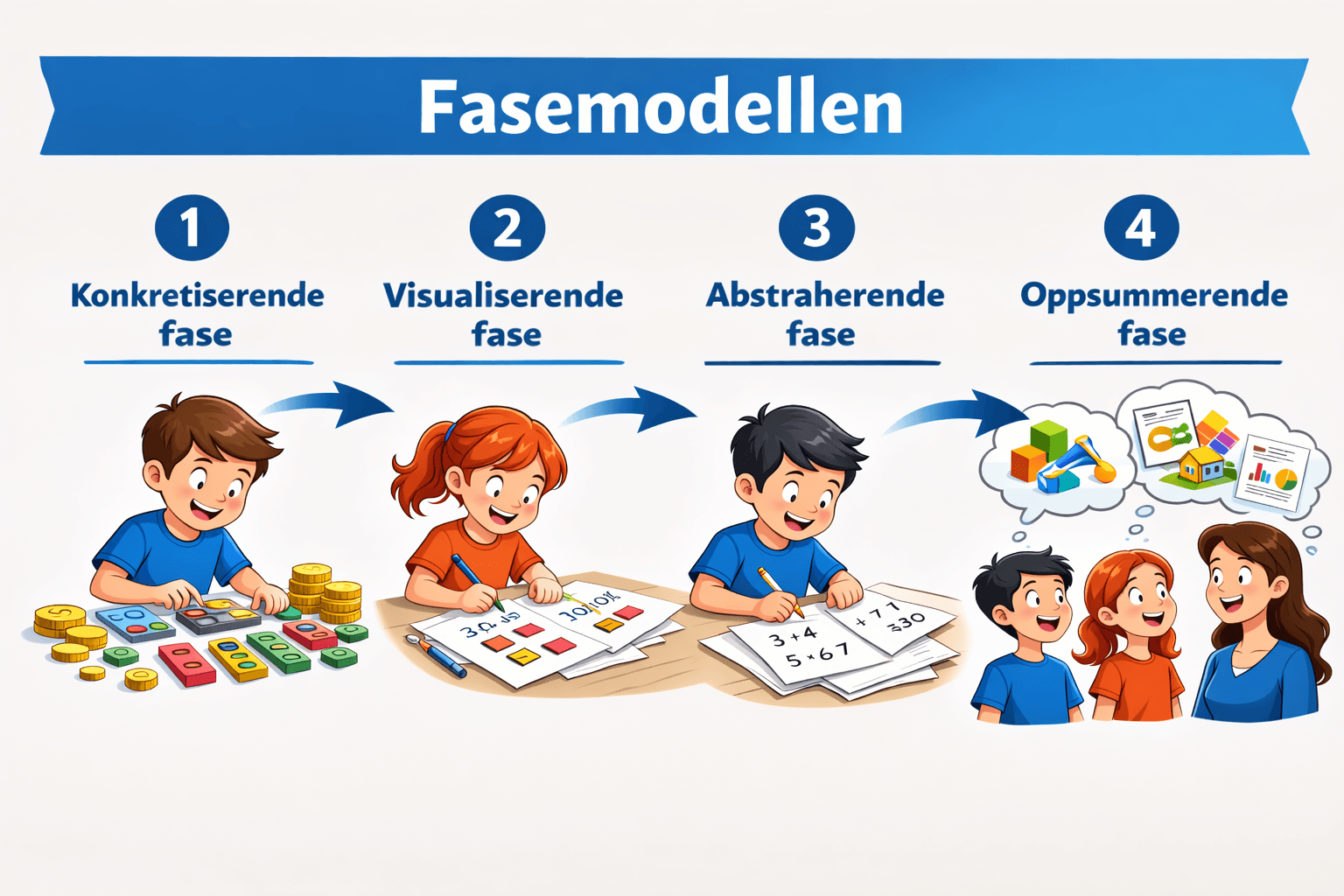 Fasemodellen - fra konkret til abstrakt